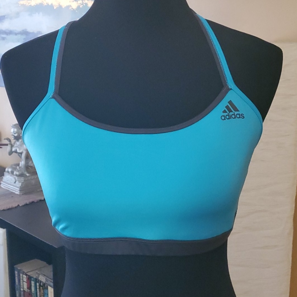 Nwot Adidas sports bra sz L teal